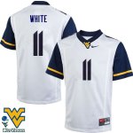 Men's West Virginia Mountaineers NCAA #11 Kevin White White Authentic Nike Stitched College Football Jersey AX15D88QN